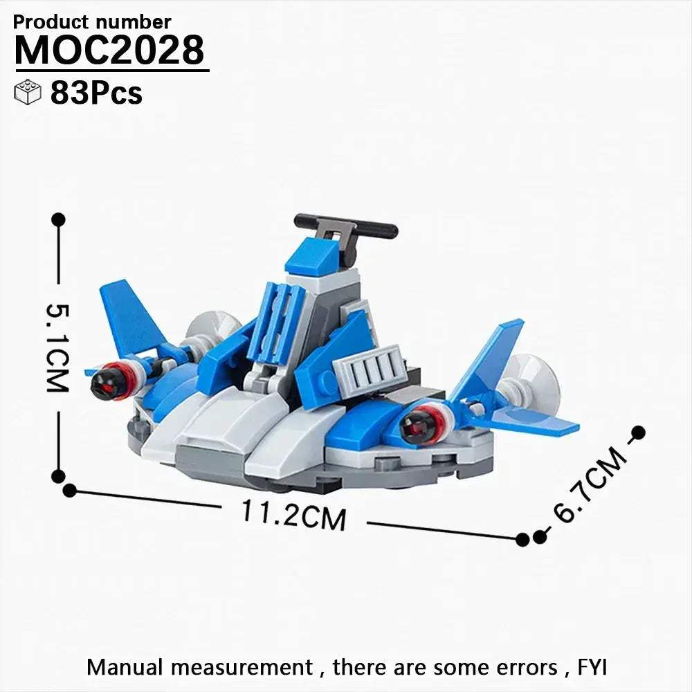 Educational SciFi Building Blocks Model Kit Aerocraft Speeder Bike - ToylandEU