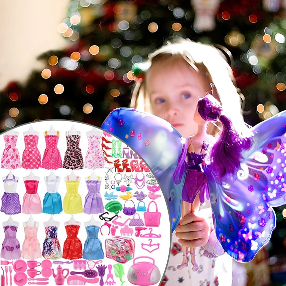 Barbie Doll Clothes Set 106 Piece Fashion Wardrobe Complete Collection