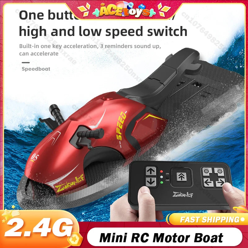 Mini RC Boat 2.4G Radio Remote Controlled Motor Boats High Speed Ship - ToylandEU