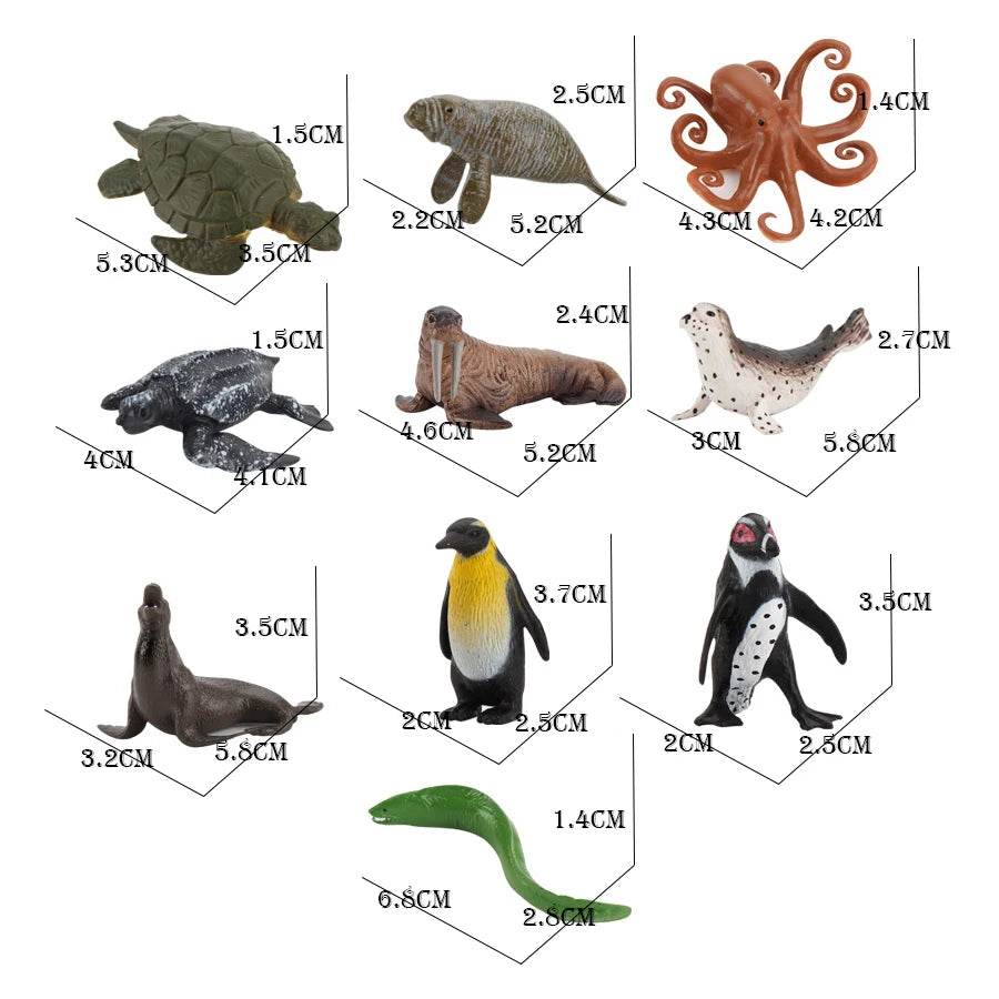 Premium Plastic Animal Figurines Ocean Life For Kids - ToylandEU