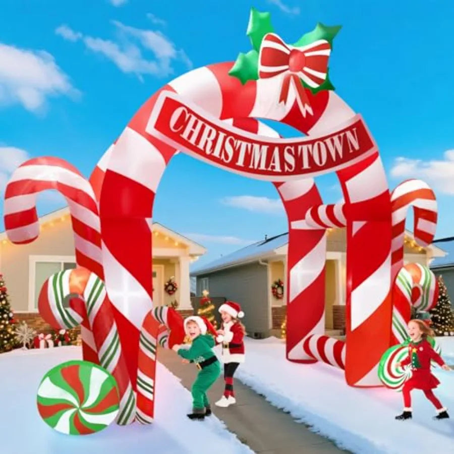 Christmas Inflatable Arch | 13 Ft Height | Heavy Duty Polyester | Outdoor Decor