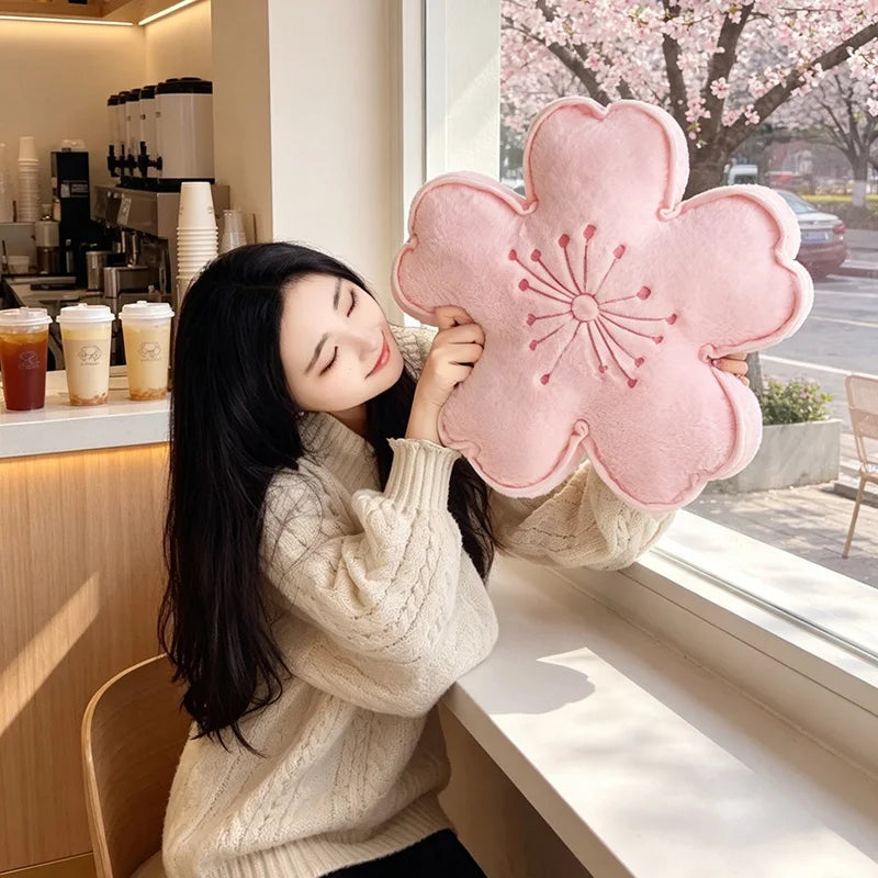 Plush Pillow | Cherry Blossom Design | PP Cotton Filling | 45 cm