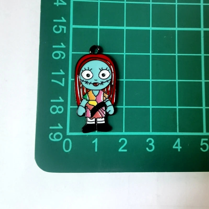 Halloween Pendant Charms | Metal | Keychain DIY | 10 Pieces