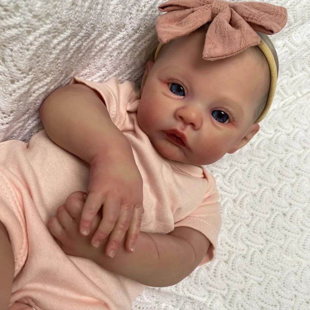18" Handmade Reborn Baby Doll with Realistic Veins - Collectible Art Doll for Christmas Gift