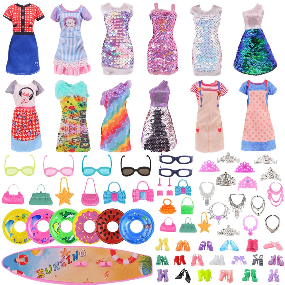Ultimate Barbie Doll Accessories Set With 45 Pieces