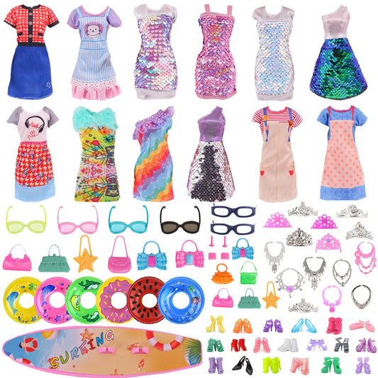 Ultimate Barbie Doll Accessories Set With 45 Pieces