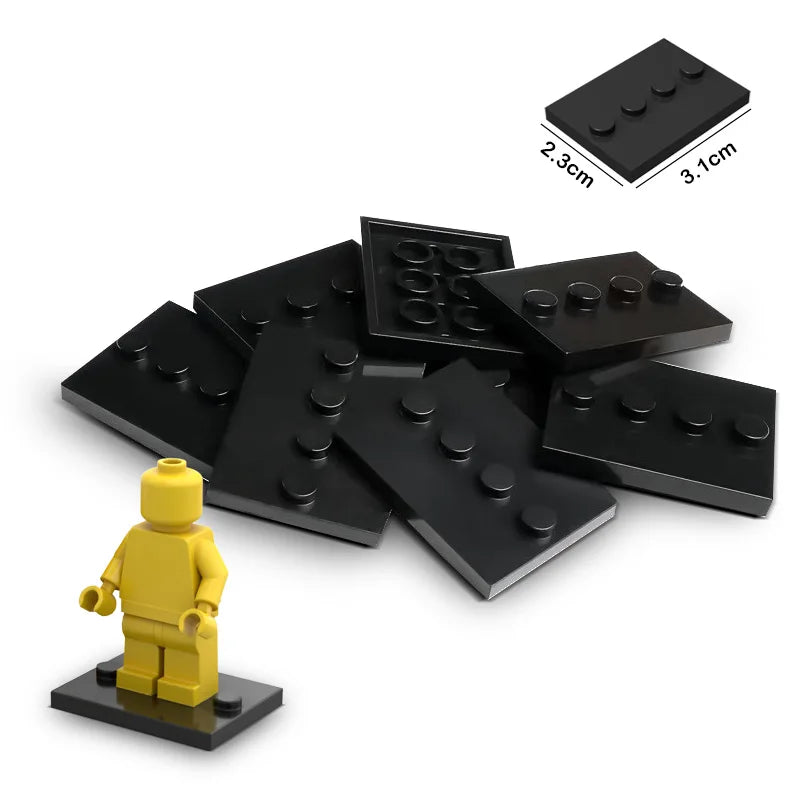 3x4 Dots Base Plate | With Knobs | City Figures Display | Compatible With Lego