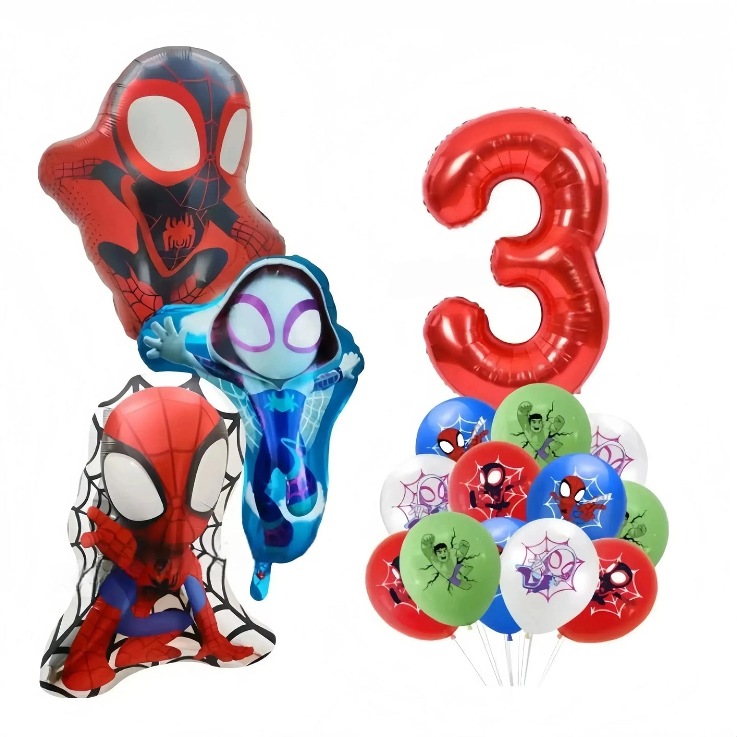 Spidey Tableware Kit | Plates And Cups | Latex Balloons | Birthday Backdrop