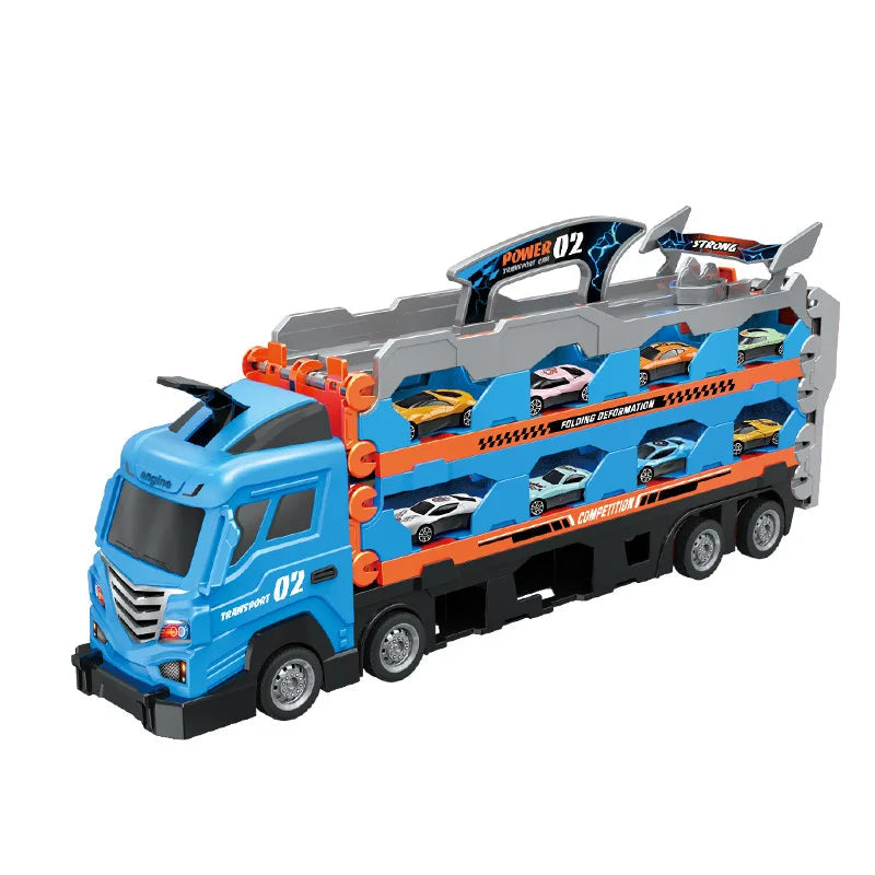 The Little Bus Big Container Truck Storage Box Parking Lot Playset