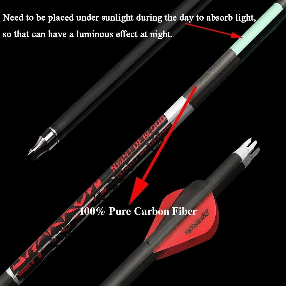 Pure Carbon Arrows | 6.2mm ID Multi Spine | Toylandeu™