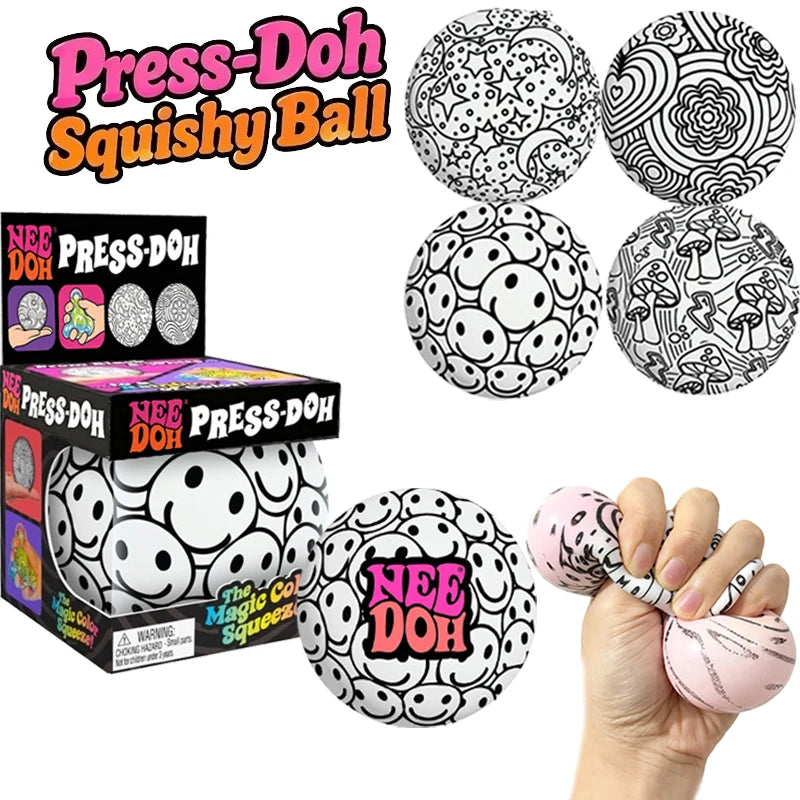 Color Changing Stress Ball | Soft Dough Fill | Non Toxic Safe | Ages 14 And Up