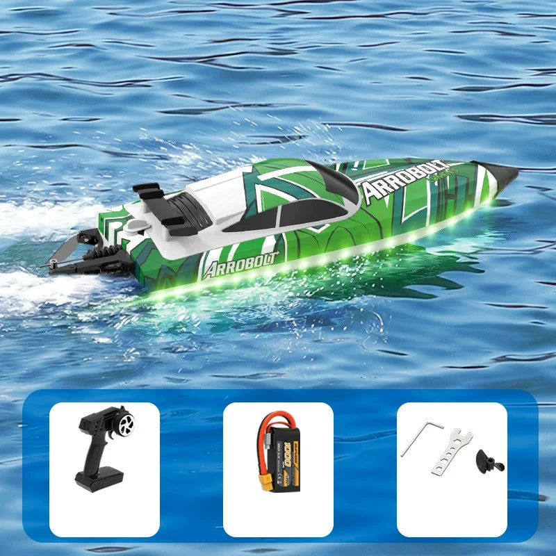 RC Boat | 2.4G Remote Control | 50 KMH Max Speed | Waterproof Brushless Motor