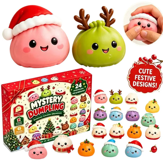 Advent Calendar | 2026 Christmas Squishies | 24 Day Dumpling Squishy Toys | Slow Rising Sensory Decor Gift