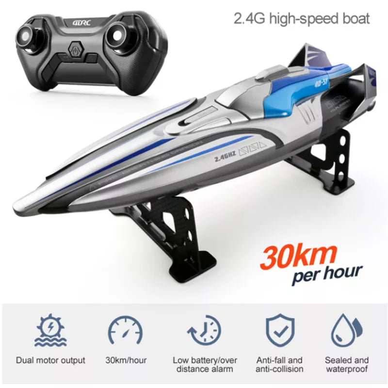 30KM/H RC High Speed Racing Boat Speedboat Remote Control Ship Water - ToylandEU