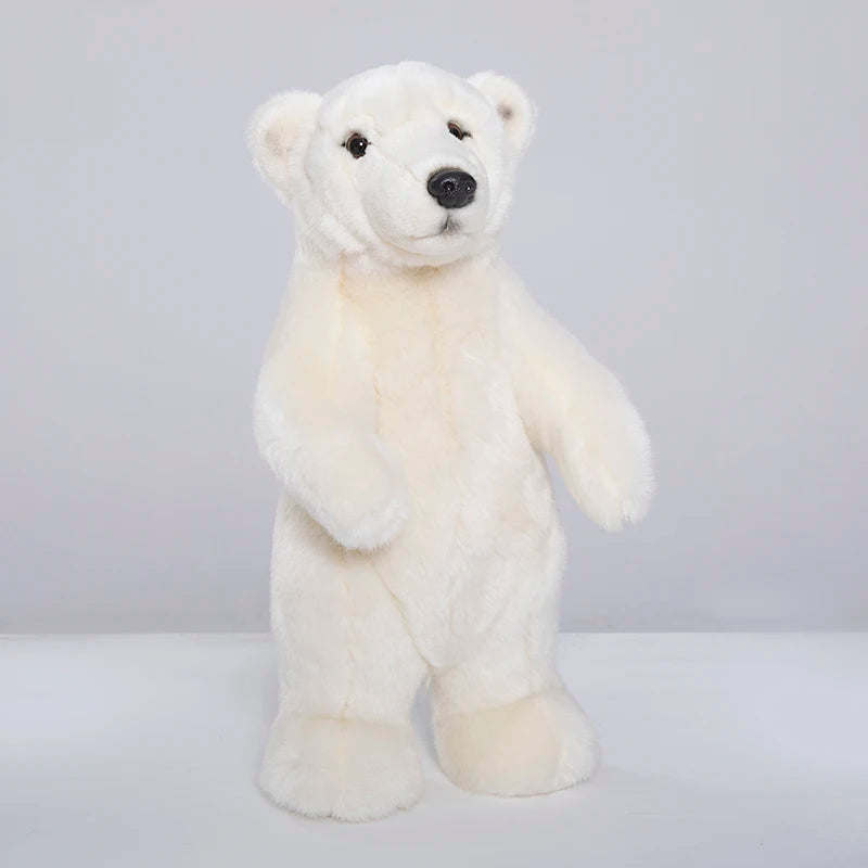 Lifelike Polar Bear Plush Toy Sea World Animal White Bear Dolls Room Toyland EU