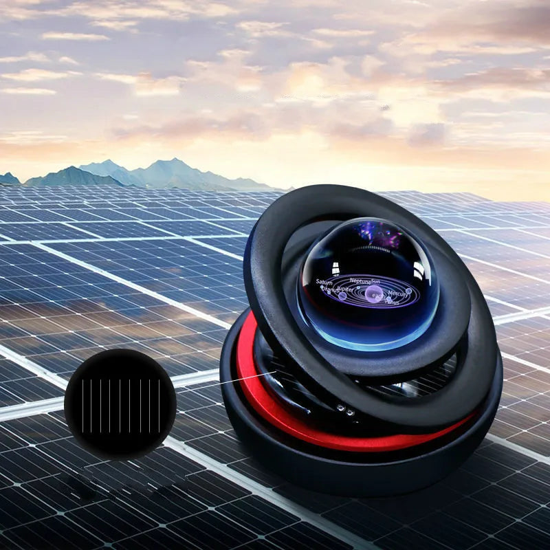 Solar-Powered Rotating Magnetic Levitation Car Ornament - ToylandEU