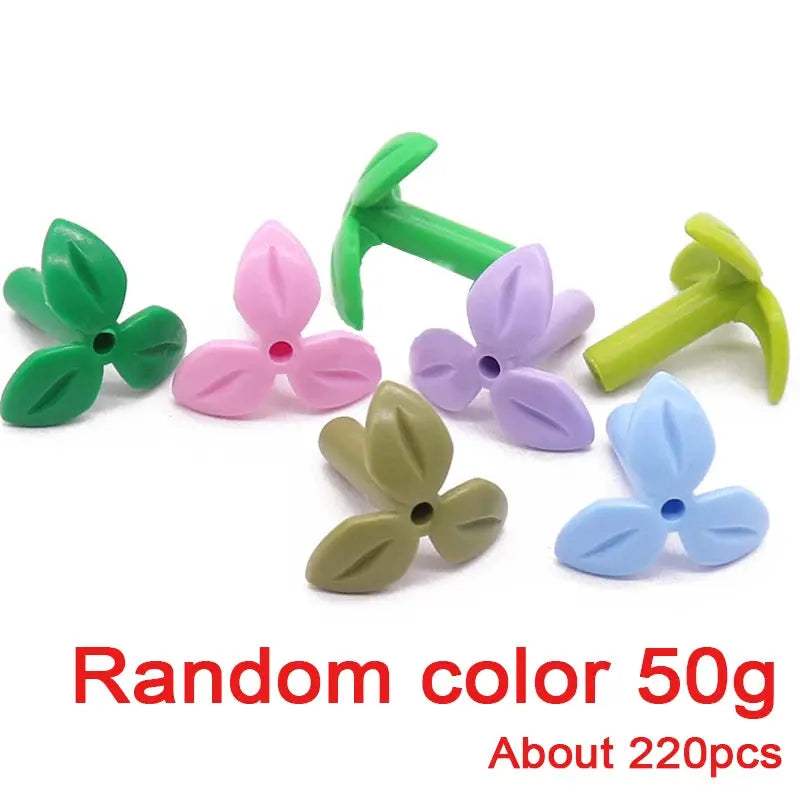 MOC City Plant Building Blocks Accessories Flower Leaves Prickly Shrubs Pine Green Grass Clover Orange Tree Mini DIY Toys F026 - ToylandEU
