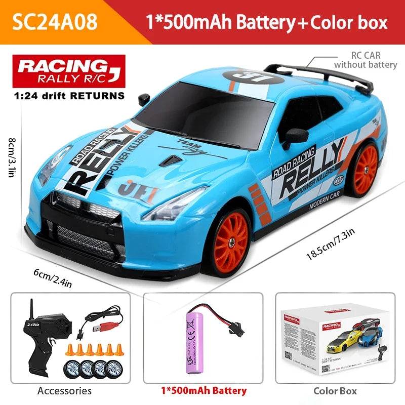 RC High-Speed 2.4G Remote Control Drift RC Car - 4WD AE86 GTR Model Racing Toy for Kids, Perfect Christmas Gift - ToylandEU