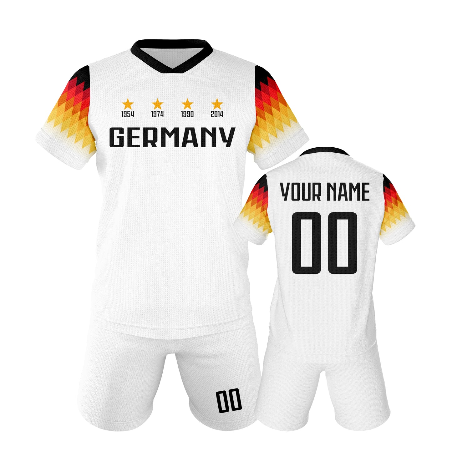 Personalized Kids Soccer Jersey - Custom Germany Football Shirt with Name & Number for School Team, Club, and Training