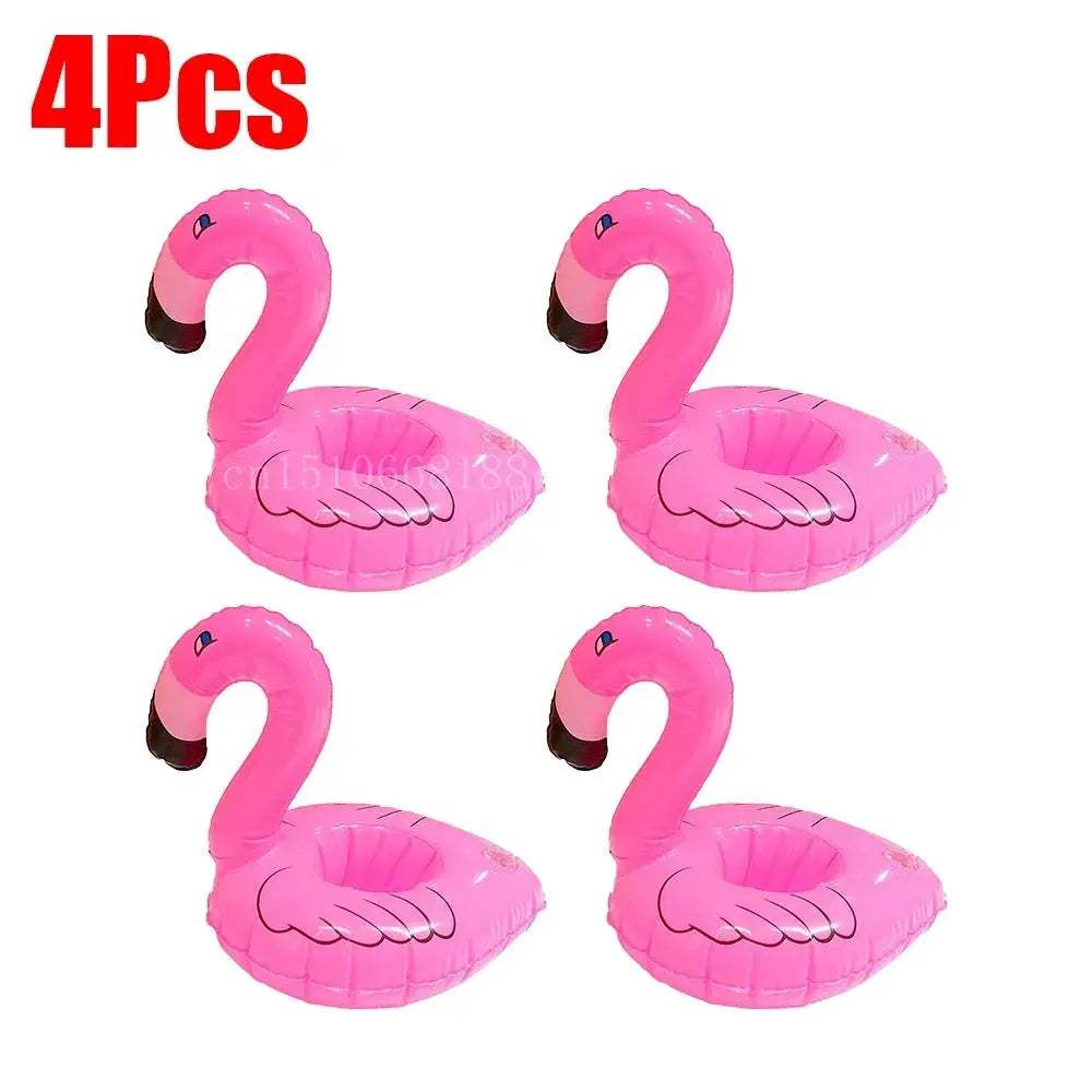 1-5Pcs Floating Cup Inflatable Flamingo Drinks Cup Holder Pool Float Bar Coasters Floatation Devices Pink Toy Drink Holder - ToylandEU