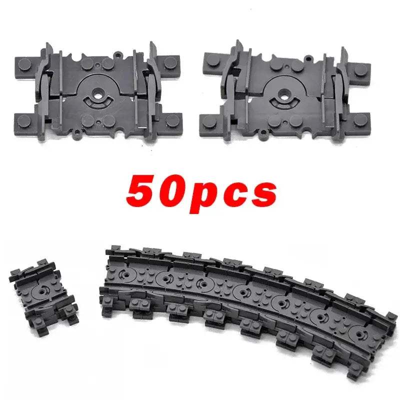 Flexible Train Tracks and Forked Crossing for Lego Compatible Blocks - ToylandEU