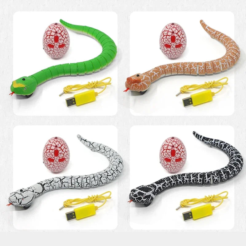 Electric Remote Control Snake Toy for Kids and Pets - Prank Spider, Shark, Rattlesnake - Cobra RC Robots