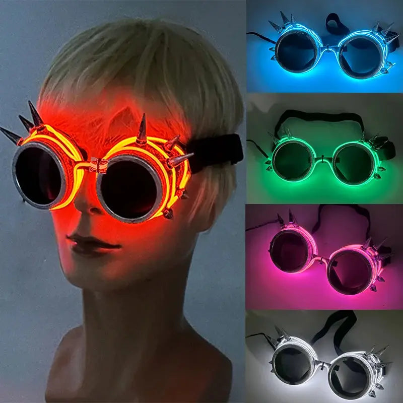 New Cool Cyberpunk Style Glasses Glowing Party Decor Luminous LED Sunglasses Lighting Up Bar Rave Music Dancing Party - ToylandEU