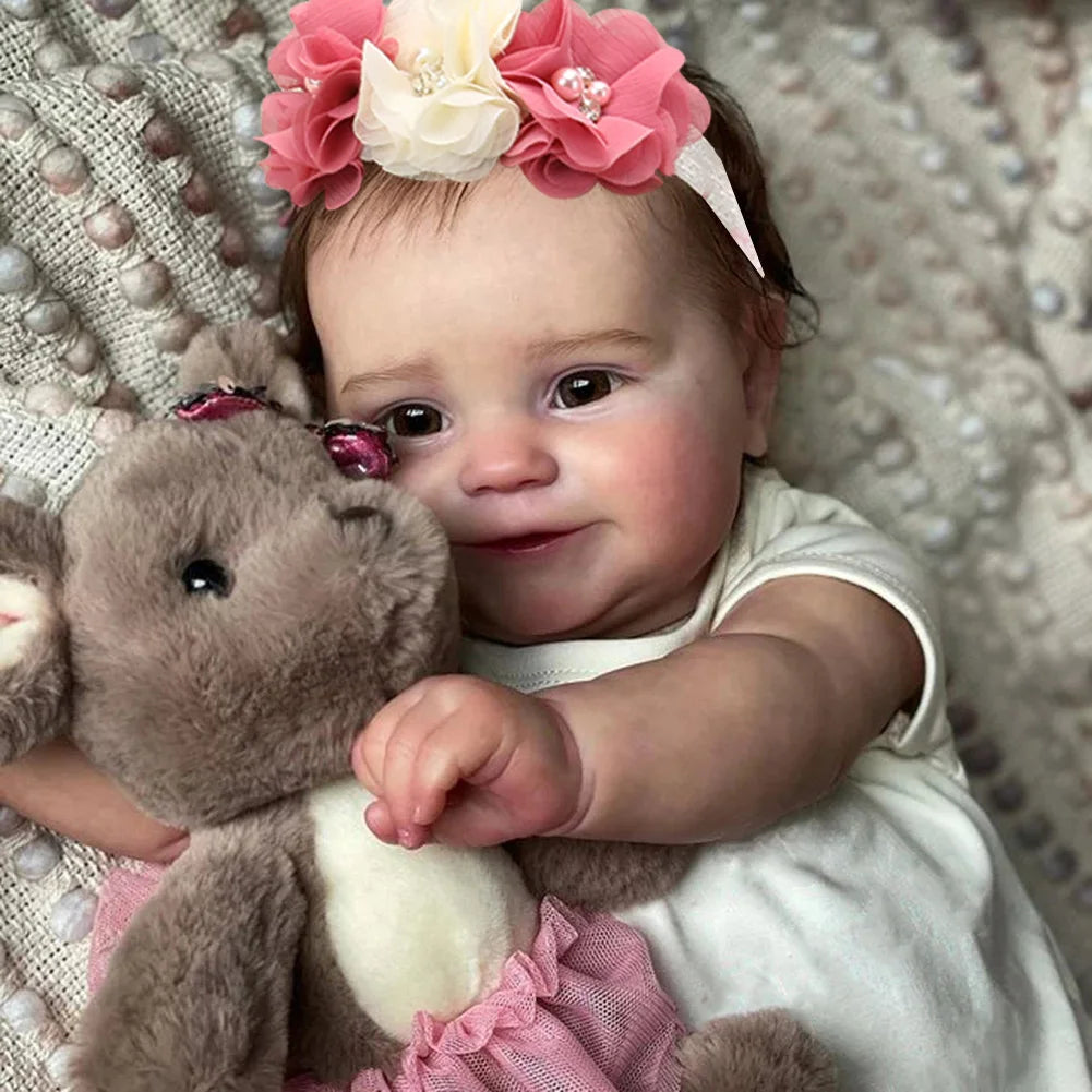 50CM Lifelike Vinyl Reborn Doll Maddie - Hand-Painted Toy with Realistic 3D Skin - Unique Gift for Adults and Teens