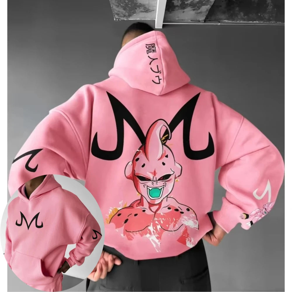 Hoodie | Majin Buu Dragon Ball Theme | Unisex Cosplay | Adult and Child Sizes