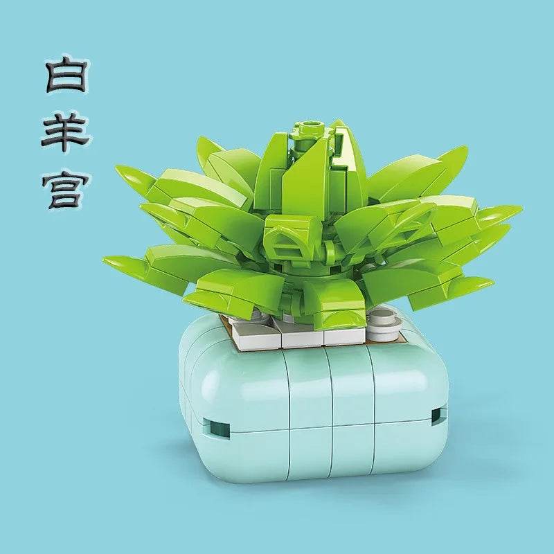 Premium Building Block Flower Succulent Model Desk Decor - ToylandEU