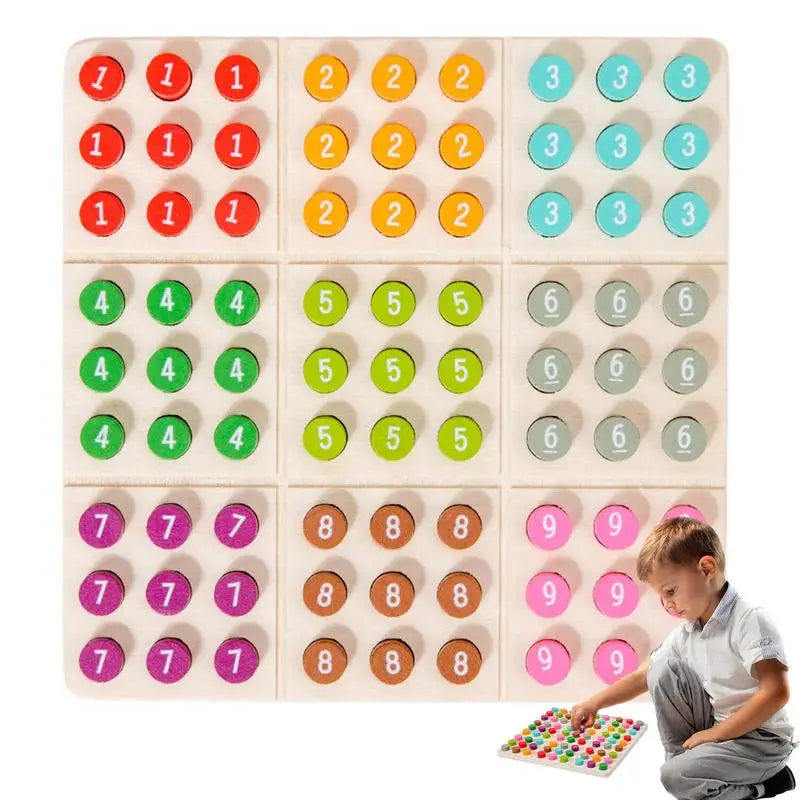 Sudoku Game Board Rainbow Brain Teaser Desktop Toys Number Thinking - ToylandEU