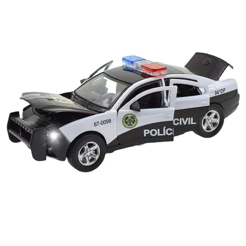 1:32 Scale Diecast Metal Dodge Charger Police Car Model with Opening Doors, Pull Back Function, Sound, and Light ToylandEU.com Toyland EU