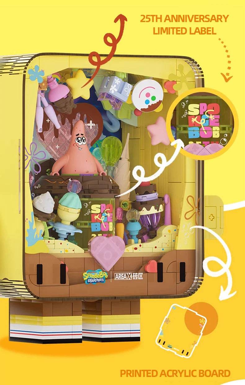 Spongebob Cartoon Krusty Krab Restaurant Building Blocks Toy - ToylandEU