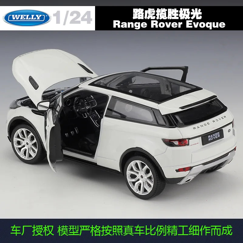 Diecast Car Model | 1:24 Scale | Land Rover Evoque Edition | 18 cm Long