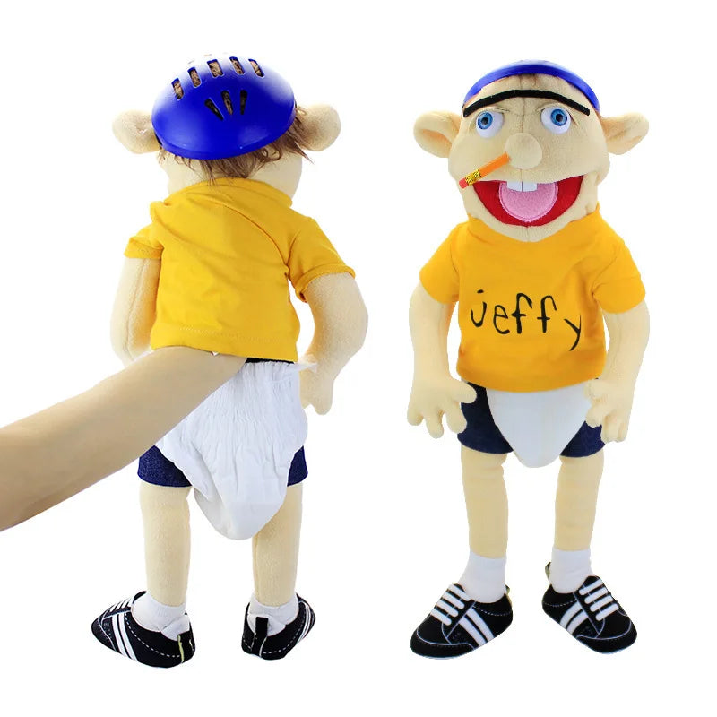 Large Jeffy Boy Hand Puppet with Openable Mouth and Accessories - ToylandEU