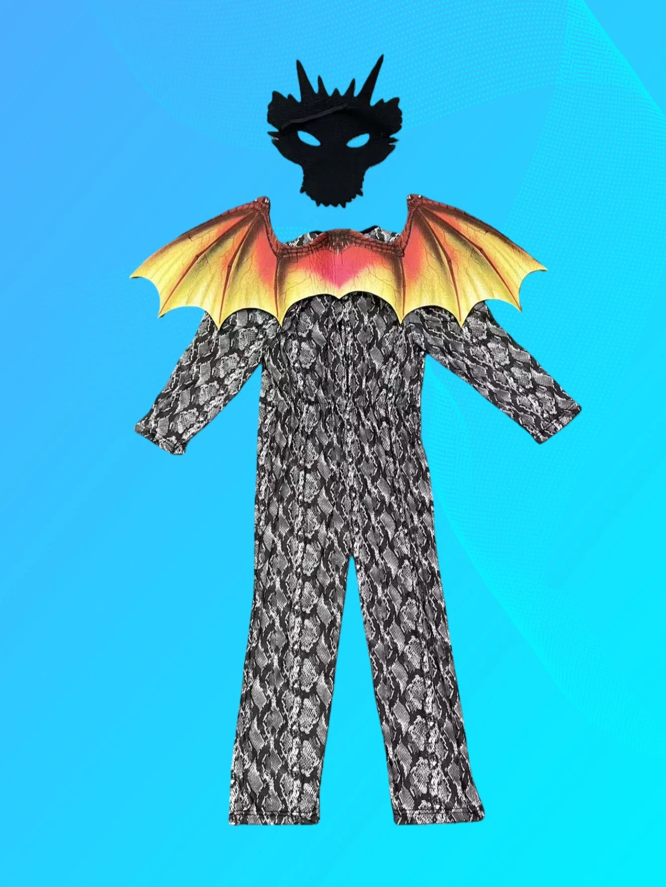 Kids Dragon Costume | Dragon Wings and Jumpsuit | Polyester