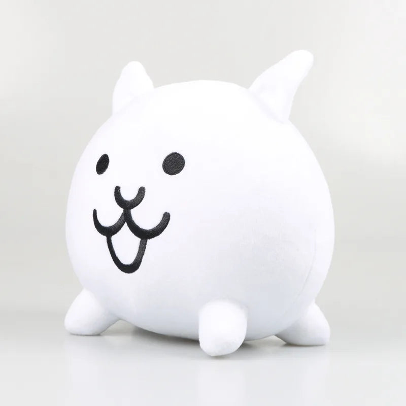 20cm The Battle Cats White Cat Plush Toy - ToylandEU