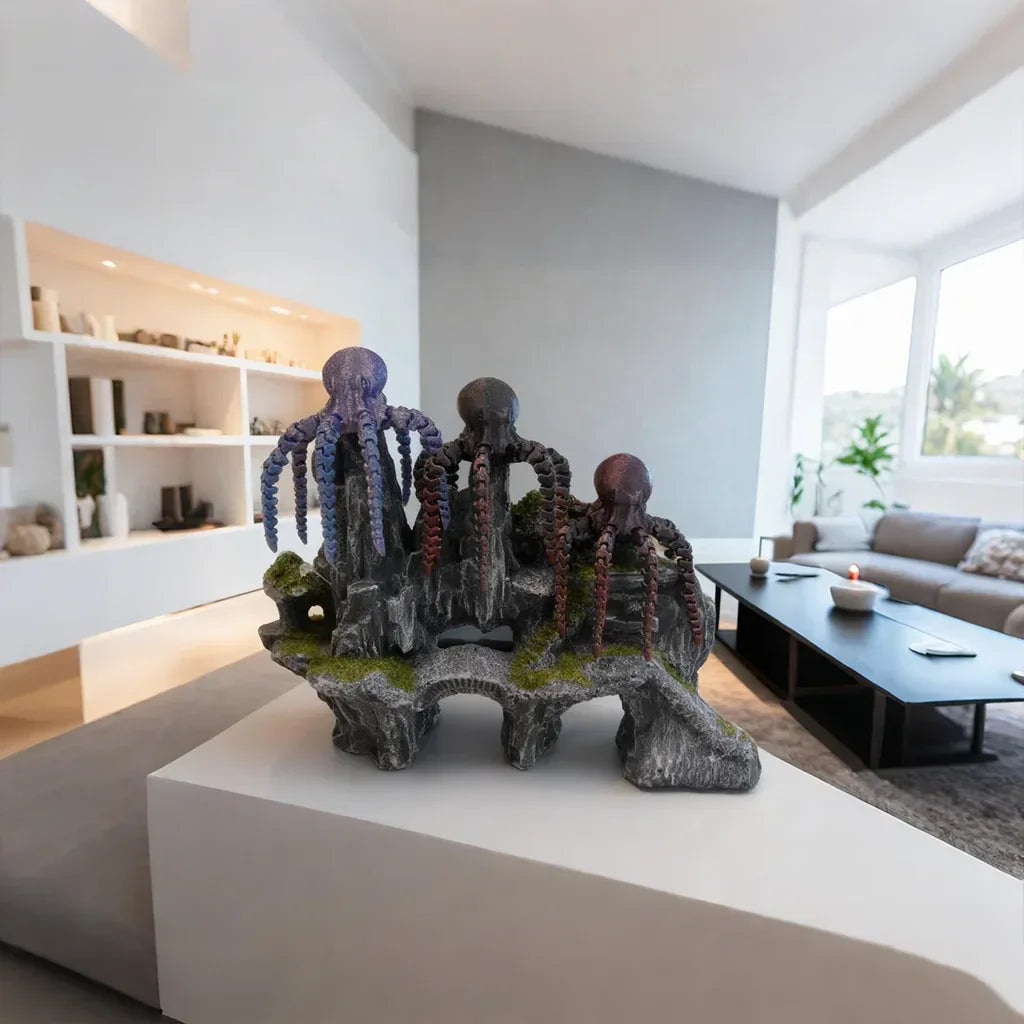 Colorful 3D Printed Octopus Statue Desktop Decoration - ToylandEU
