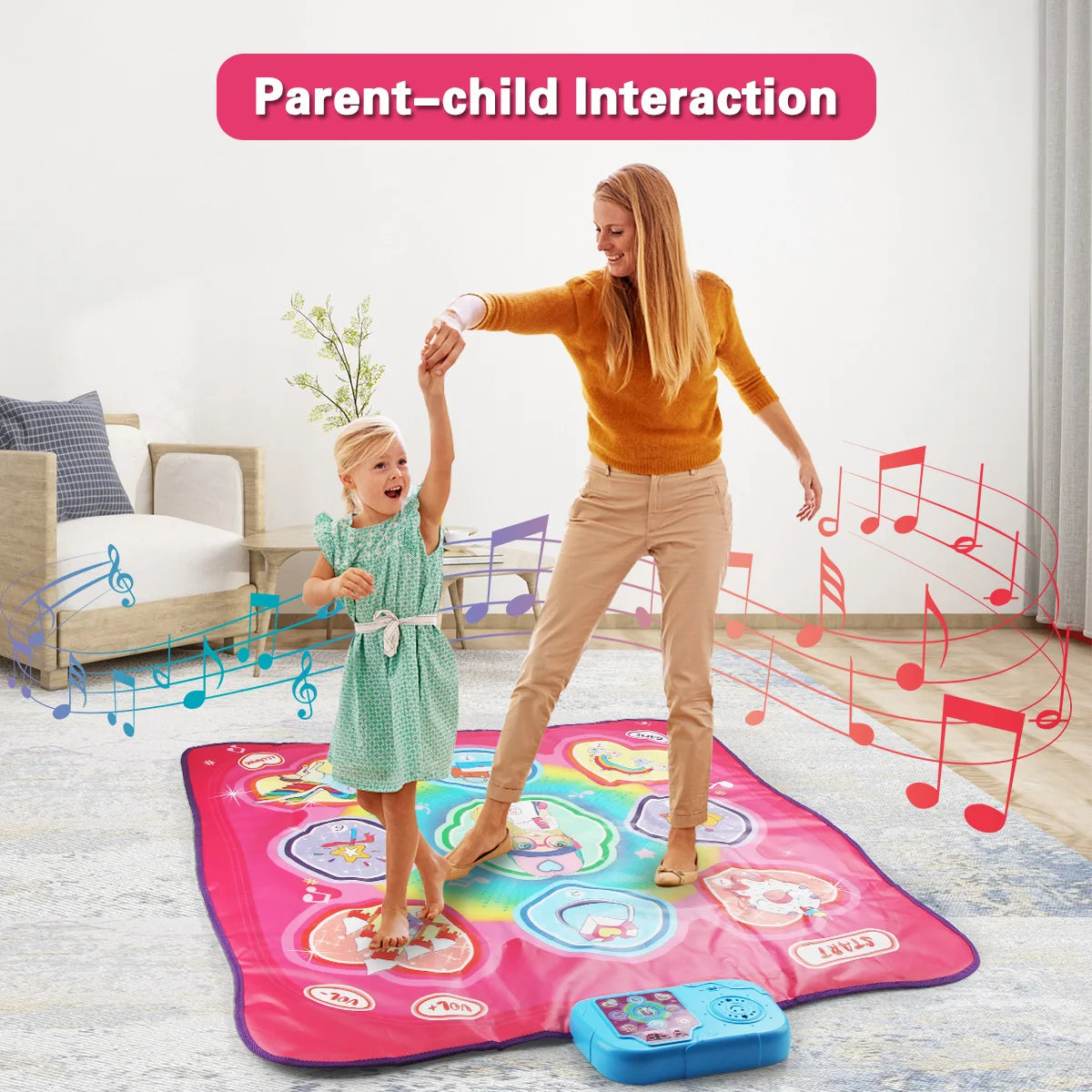 Music Play Mat With Lights Keyboard For Kids Educational