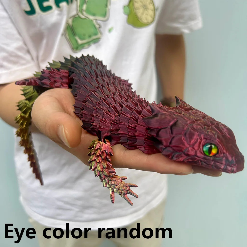 Vibrant 3D Printed Lizard Statue For Colorful Home Decor Gift