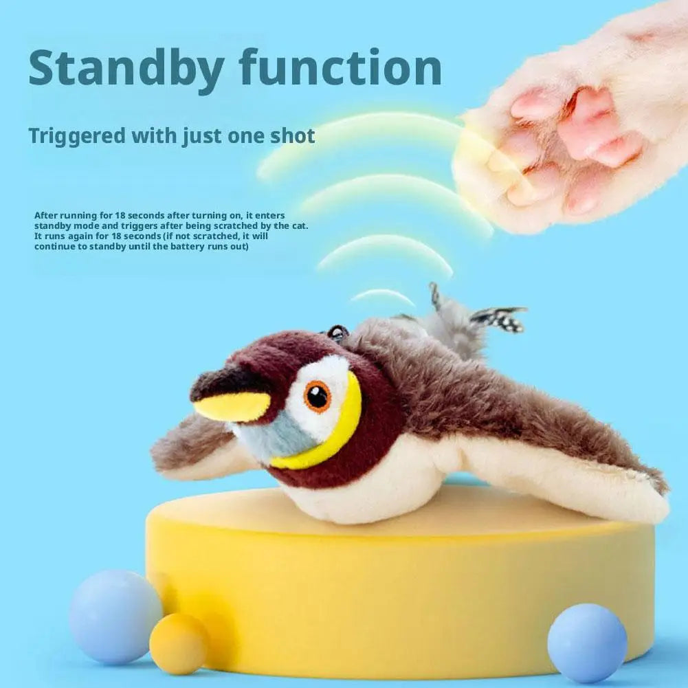 Interactive Dancing Bird Cat Toy With Catnip For Flapping Fun
