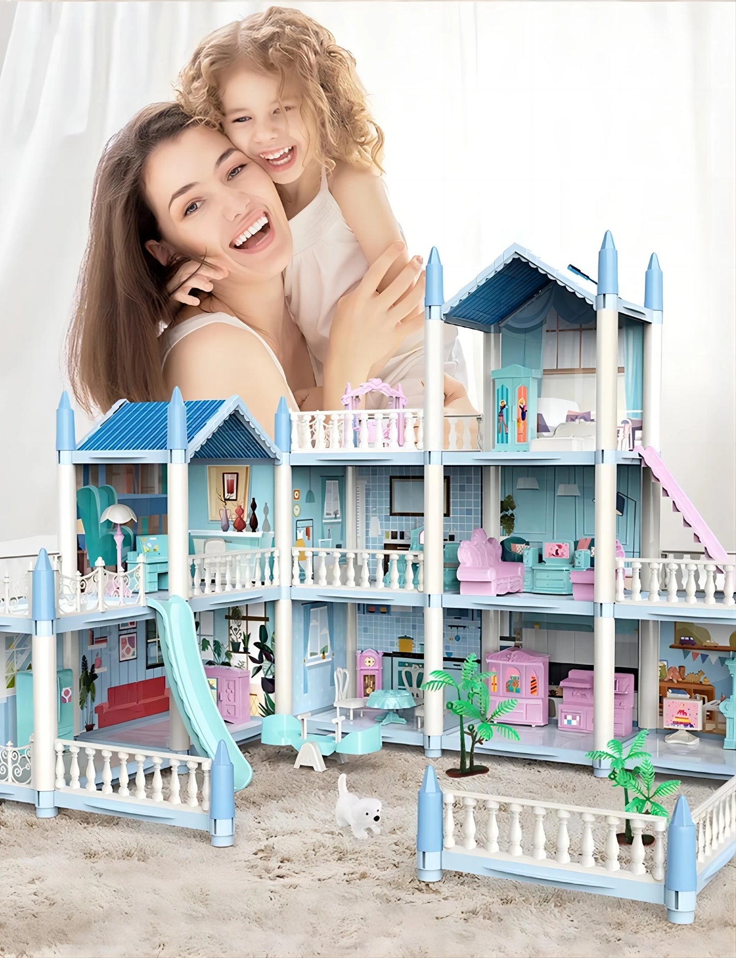 Dream Princess Castle 3D DIY Assembly Dollhouse with Music - Perfect for Girls' Imaginative Play!