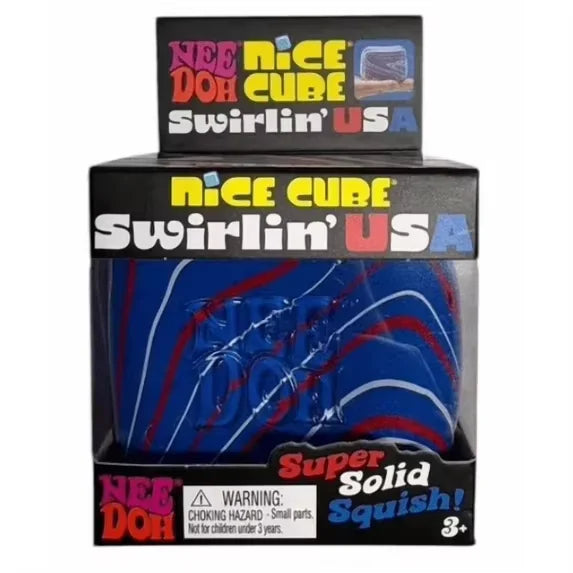Sensory Stress Cube | Solid Squish Feel | Swirl Pattern | Adult Fidget