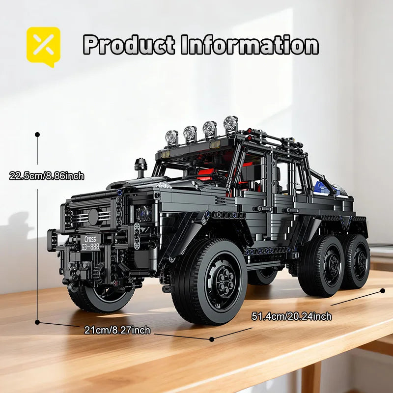 Off Road Truck Building Block Kit | 1:8 Scale | Advanced DIY Model