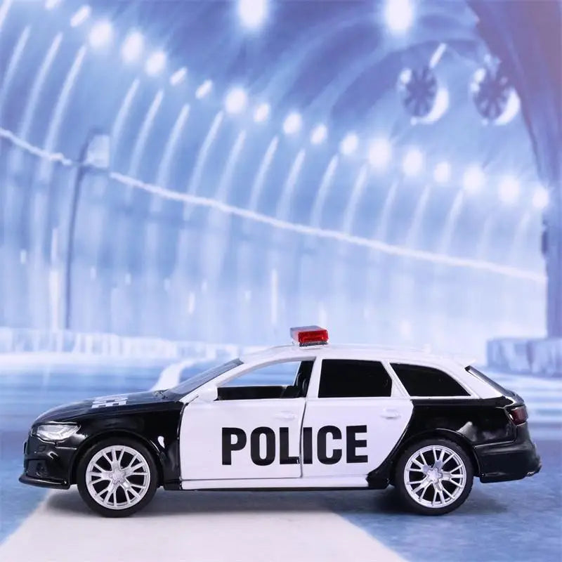 1:36 Scale Audi RS6 Police Car Diecast Model with High Simulation and Metal Alloy Construction - ToylandEU