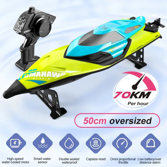 High Speed Remote Control Boat 50 KMH Waterproof RC Speedboat - ToylandEU