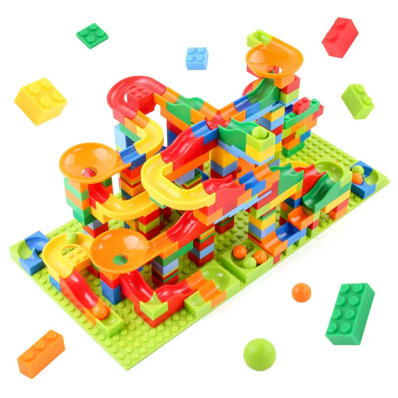 Marble Race Run Block Small Size Building Blocks Maze Ball Funnel Toyland EU