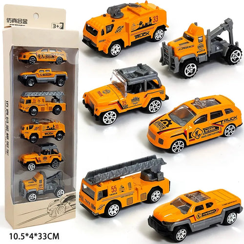 Set of 4 Toddler Car Toys with Various Police, School Bus, and Taxi Styles Made of Durable Alloy ToylandEU.com Toyland EU