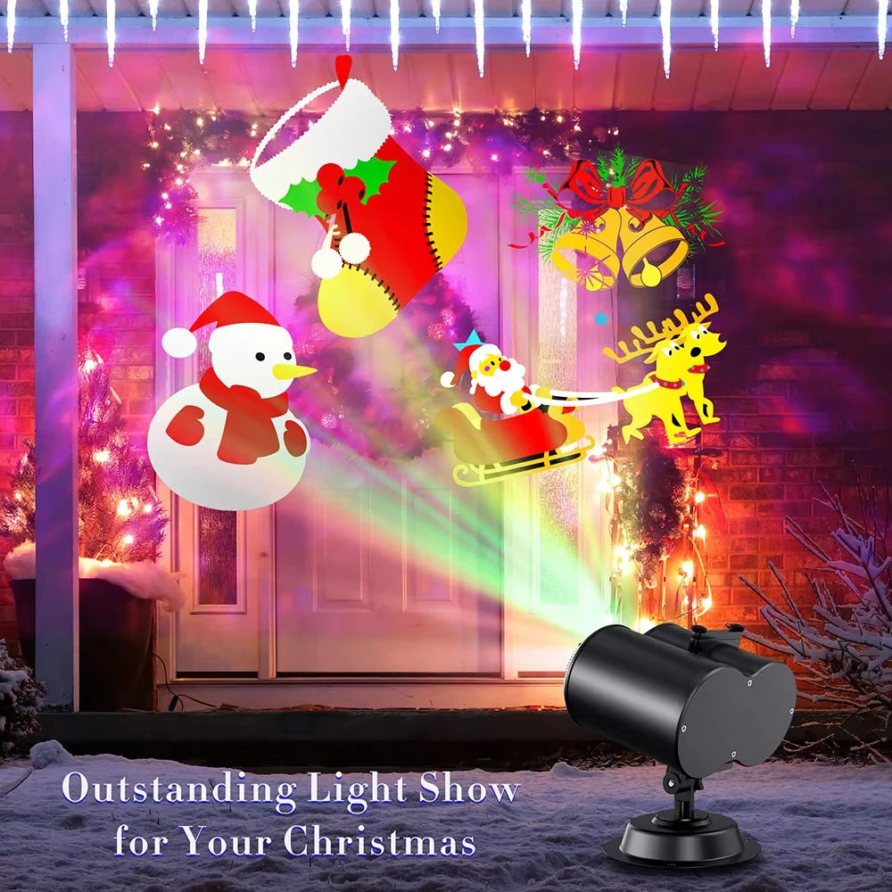 Outdoor Projector Lights | 2-In-1 Patterns | HD LED Mode | Holiday Yard Decor