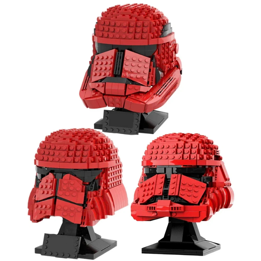 Star Battle Helmet | Space Pilot Design | DIY Plastic Model | Kids MOC Set